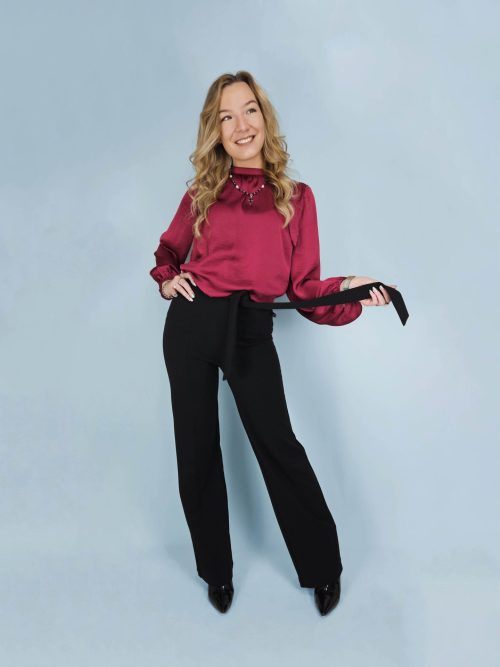 Fay Blouse Wine Red