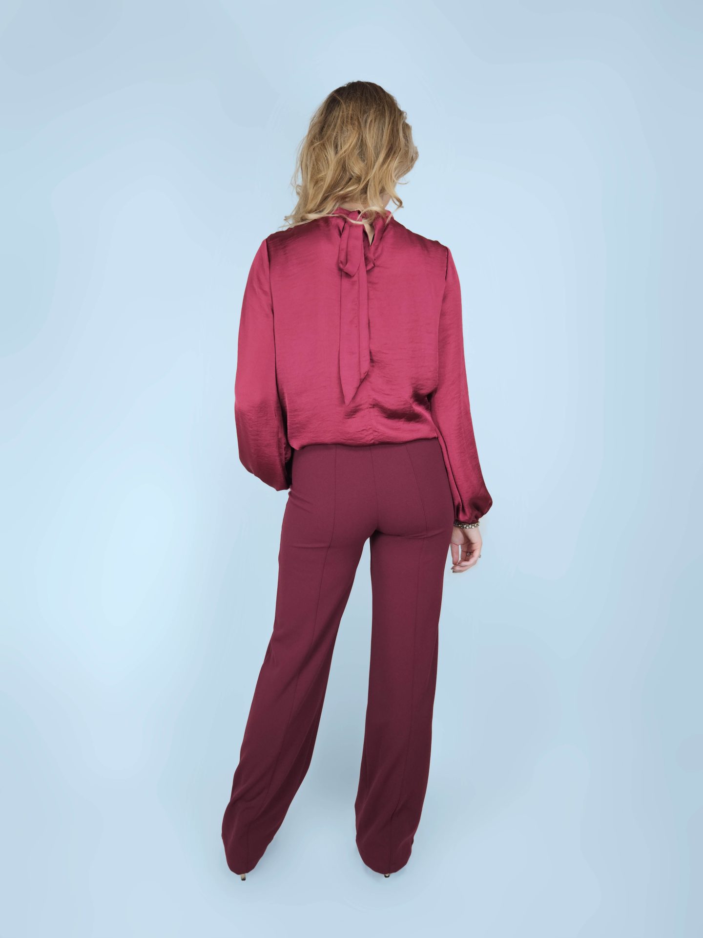 Britt Stretch Pants Wine Red - Afbeelding 2