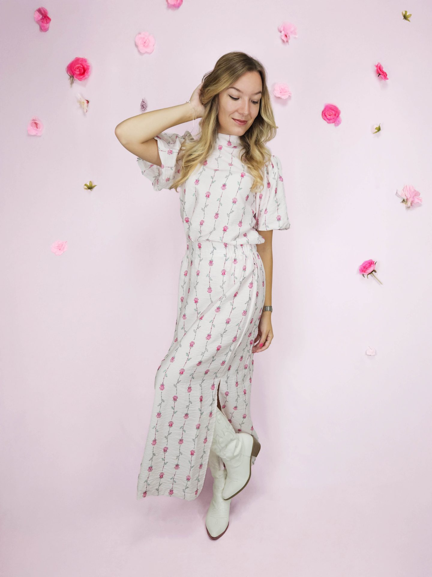 Gwen Rose Print Skirt - Afbeelding 5