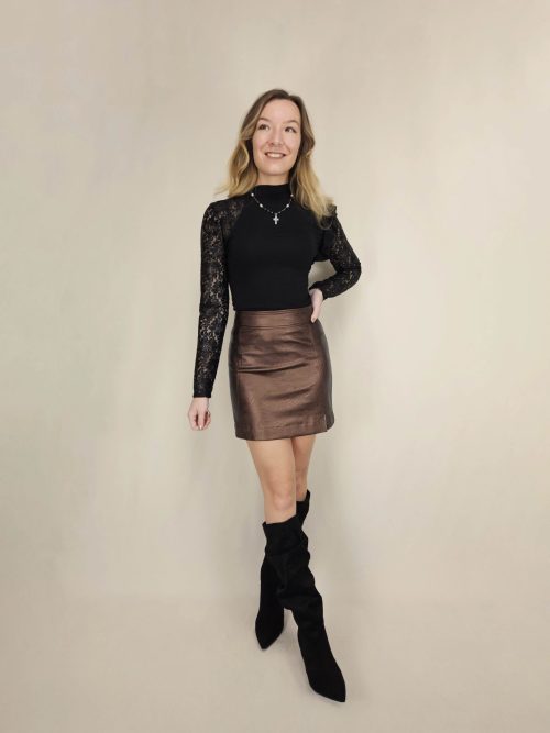 Bliss Skirt Brown Shine